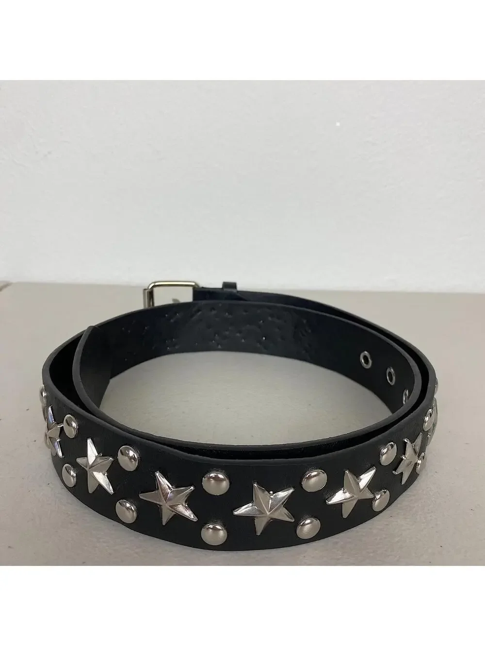Cyber Y2k Essential Star Studded Rivet Belt Y2k 2000s style studded punk goth